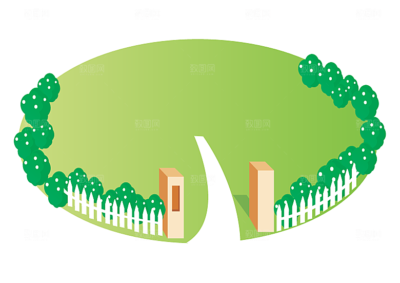 卡通手绘房屋建筑模型场景
