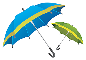 卡通手绘雨伞素材元素