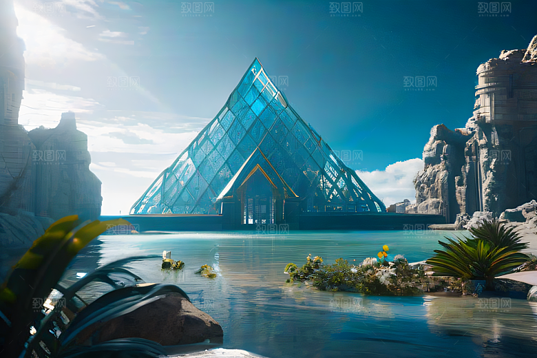 魔幻水下亚特兰蒂斯水晶宫的奇观