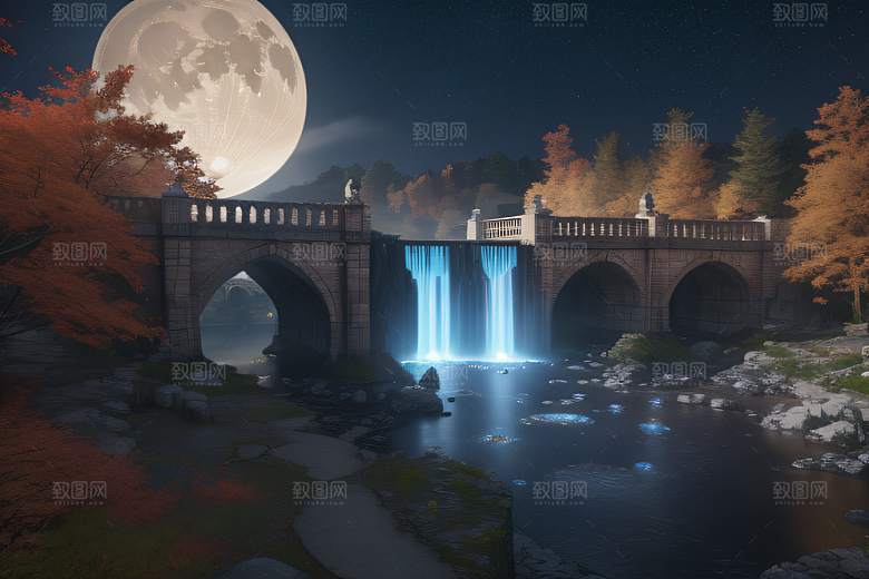 夜幕中的星空奇境董伯福风格的超广角视角