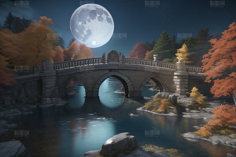 夜幕中的星空奇境董伯福风格的超广角视角
