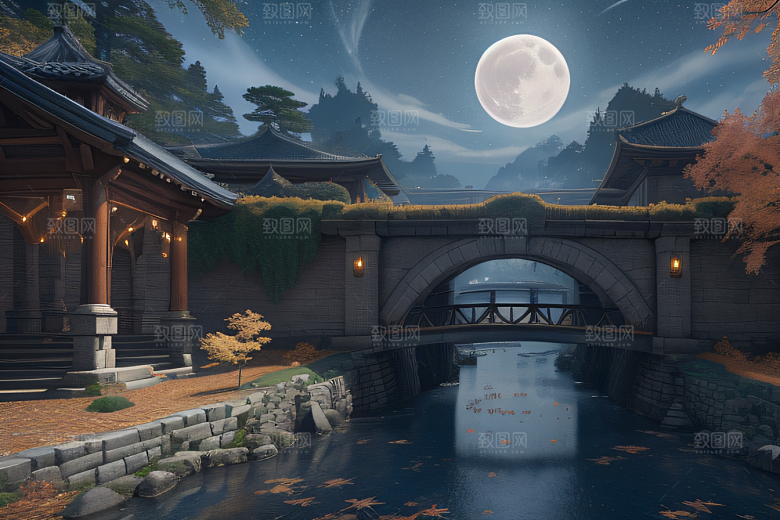 夜幕中的星空奇境董伯福风格的超广角视角