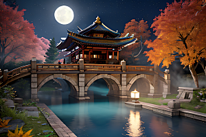 奇幻建築八千級高清亭台樓閣