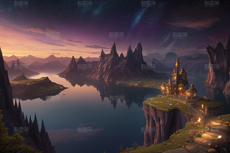 壮丽风景湖光山色中的细腻描绘