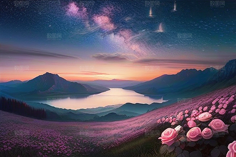 星河花语迷人而唯美的仙境奇观