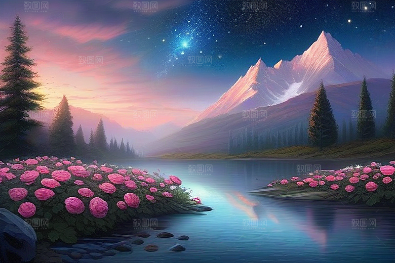 星河花语迷人而唯美的仙境奇观