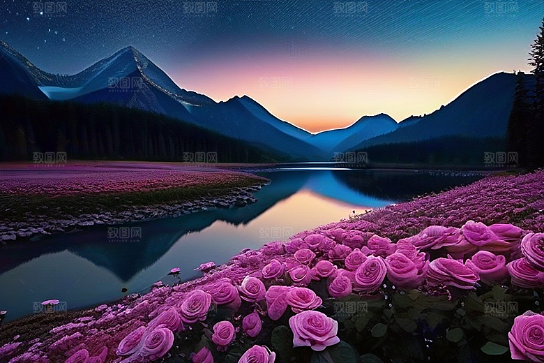 星河花语迷人而唯美的仙境奇观