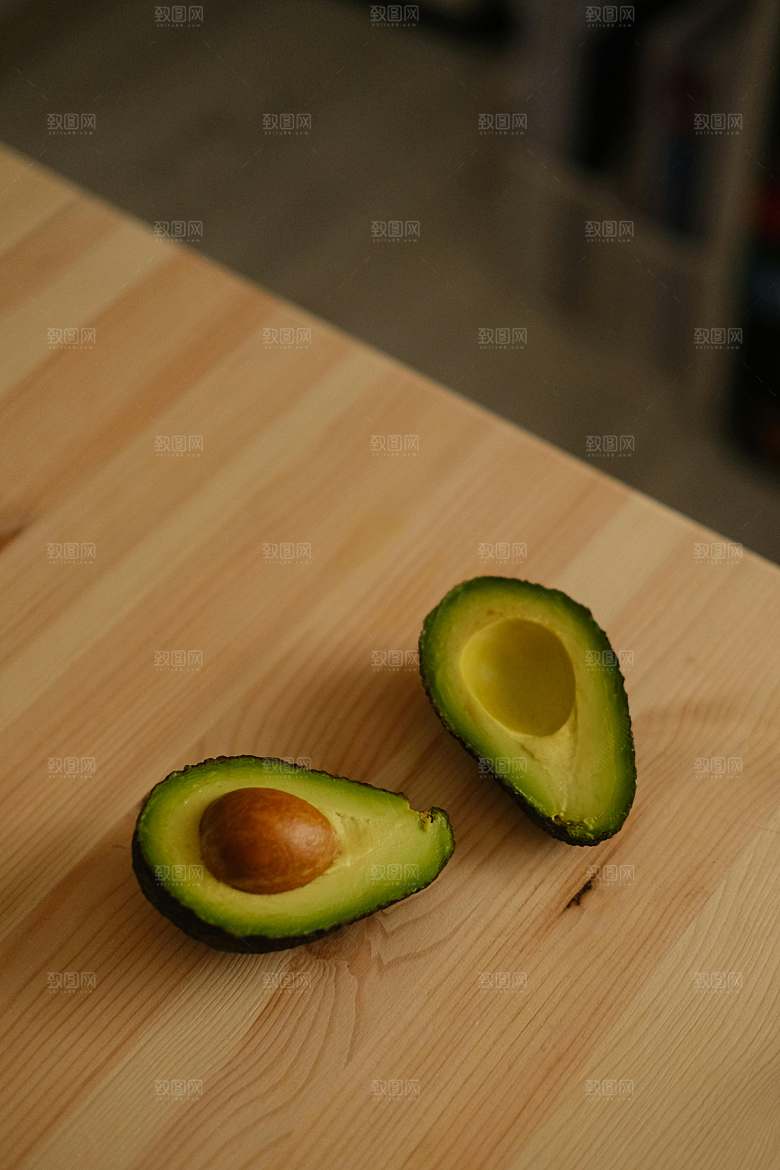 牛油果水果摄影特写素材