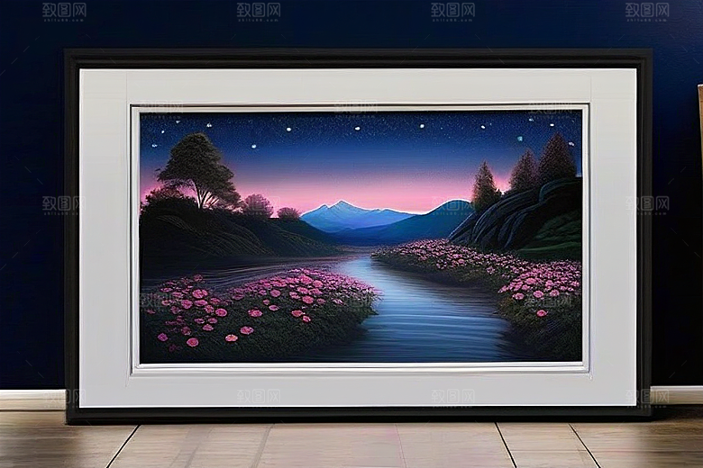 夜色花海星空玫瑰的梦幻画卷