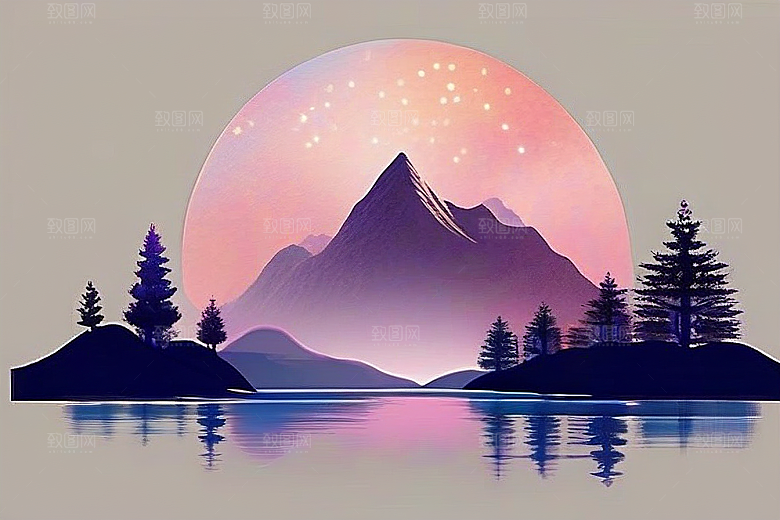 星空玫瑰浪漫唯美的天地之景