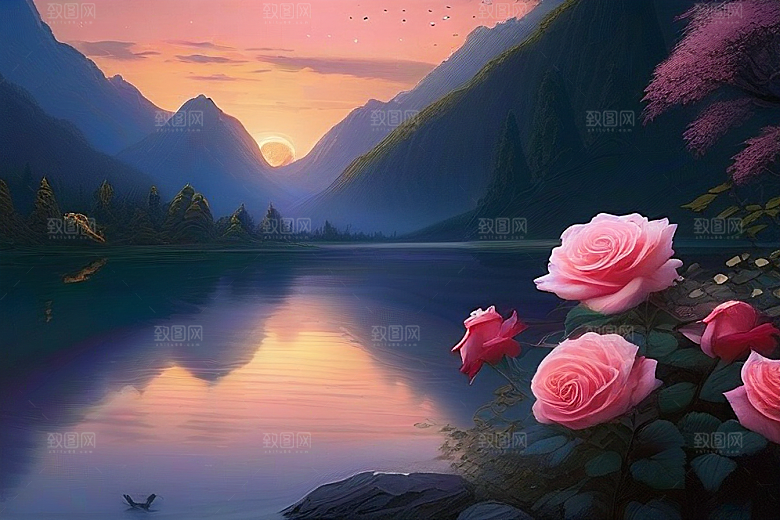 星空之舞浪漫唯美的花与星相遇