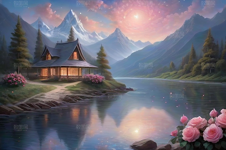 星空花吻浪漫唯美的玫瑰奇观