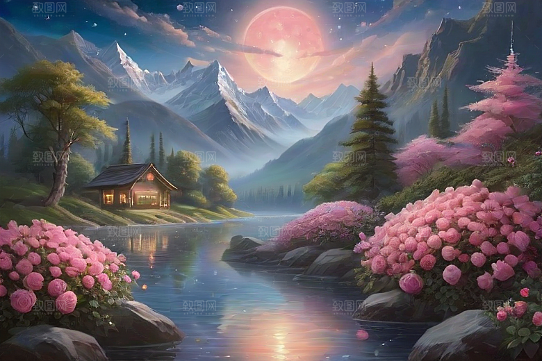 星空花吻浪漫唯美的玫瑰奇观