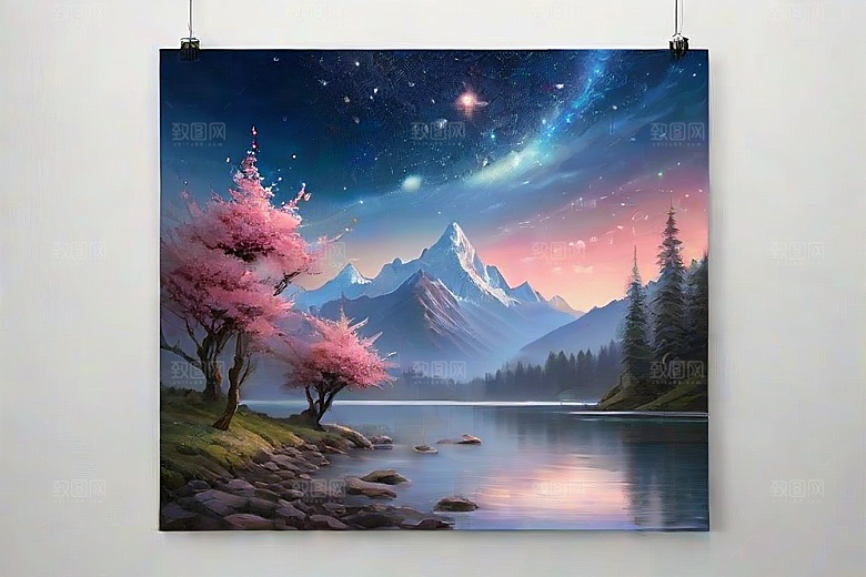 星空之吻浪漫唯美的花与星相遇