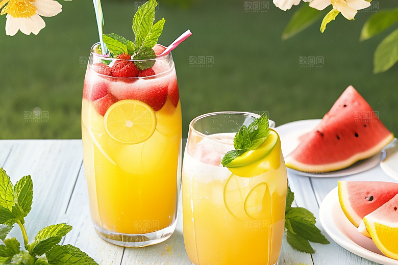 夏日清凉饮品清新怡人畅快解渴