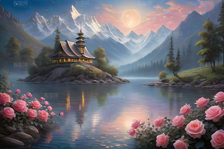 星空之吻浪漫唯美的花与星相遇