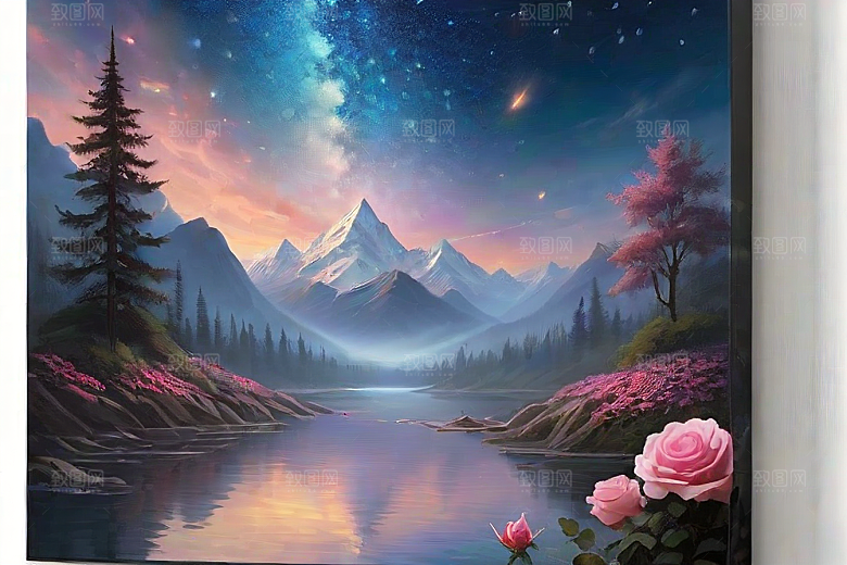 星空之吻浪漫唯美的花与星相遇