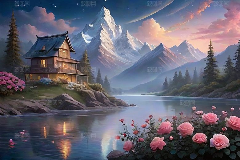星空之吻浪漫唯美的花与星相遇