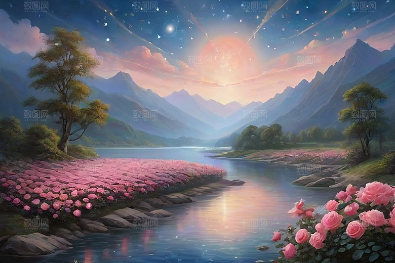 星河花语迷人而唯美的仙境奇观