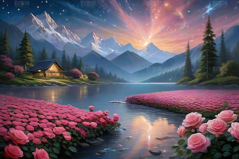 星河花语迷人而唯美的仙境奇观