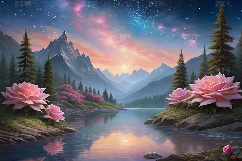 星河花语迷人而唯美的仙境奇观