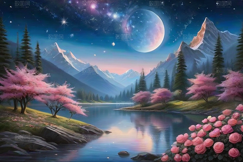 星河花语迷人而唯美的仙境奇观