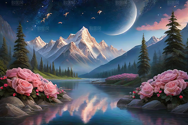 星河花语迷人而唯美的仙境奇观