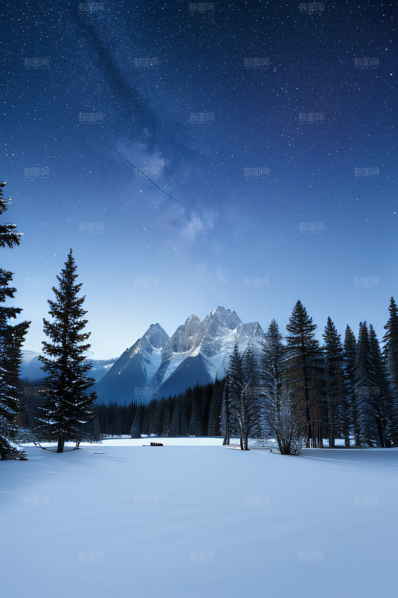 幻境之美冰封湖泊神秘森林和雪山