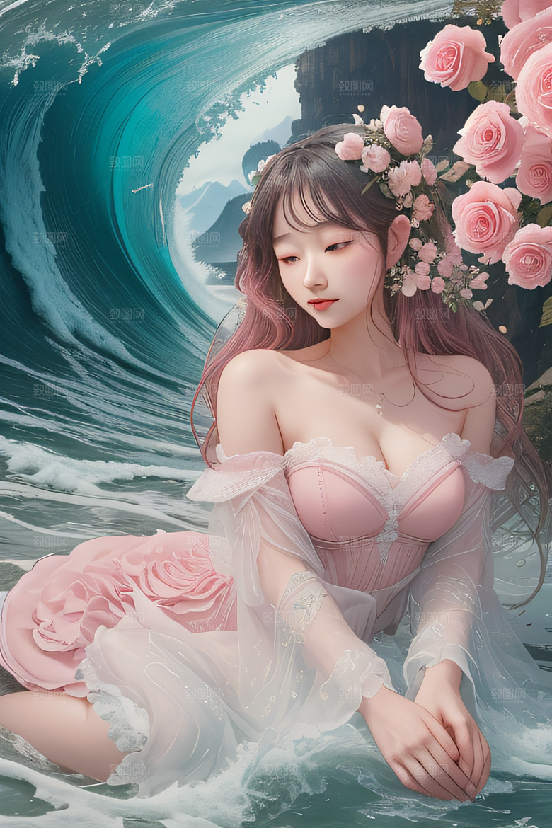 自然之美浩渺奇观与精致花朵的完美融合