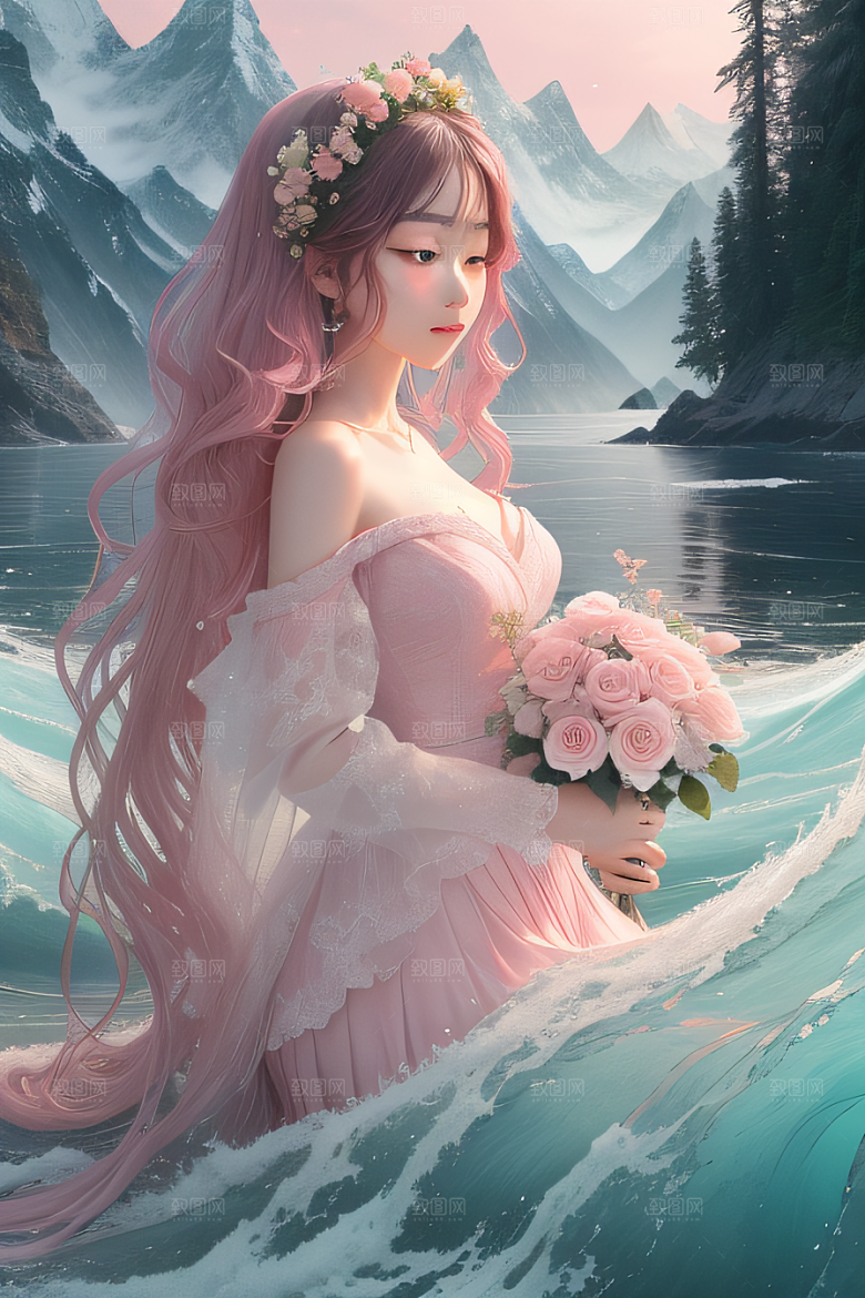 自然之美浩渺奇观与精致花朵的完美融合