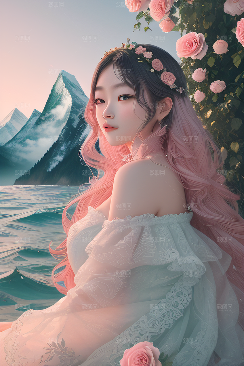 玫瑰花语粉红花朵的细腻情感