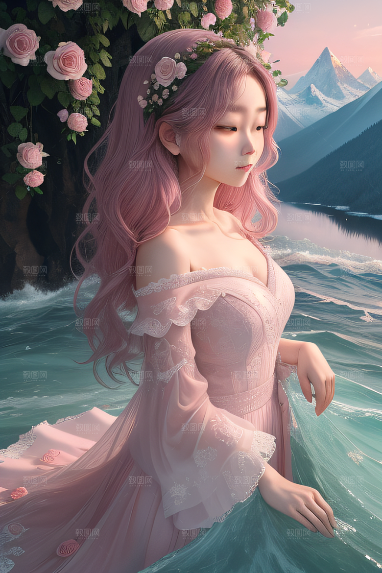 玫瑰花语粉红花朵的细腻情感