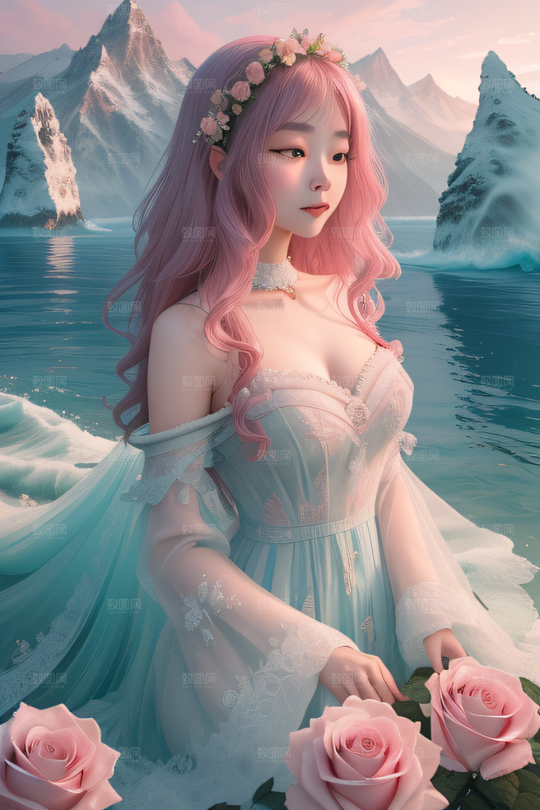 浩渺浪潮壮丽浪潮的震撼场面