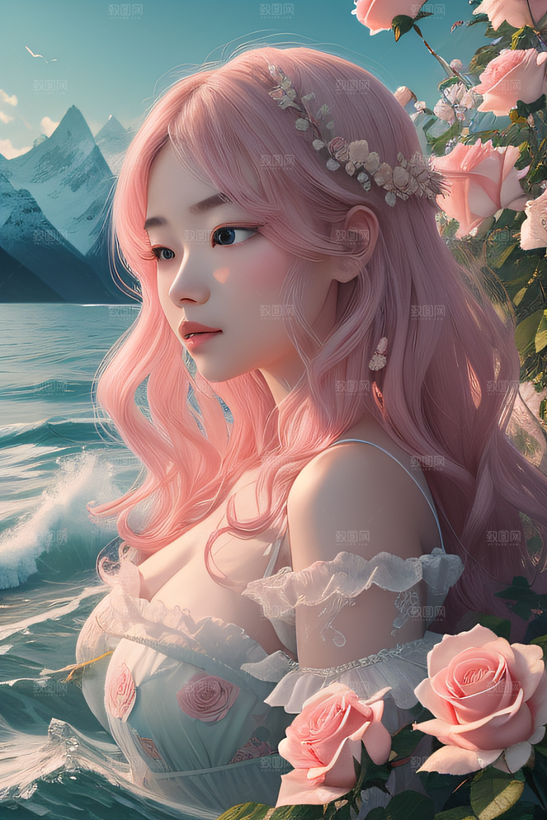 浩渺浪潮壮丽浪潮的震撼场面