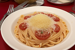 意大利面精心烹饪的艺术品