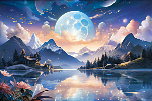 梦幻色彩绚丽世界中的奇幻冒险