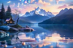 梦幻色彩绚丽世界中的奇幻冒险