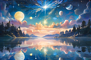 梦幻色彩绚丽世界中的奇幻冒险