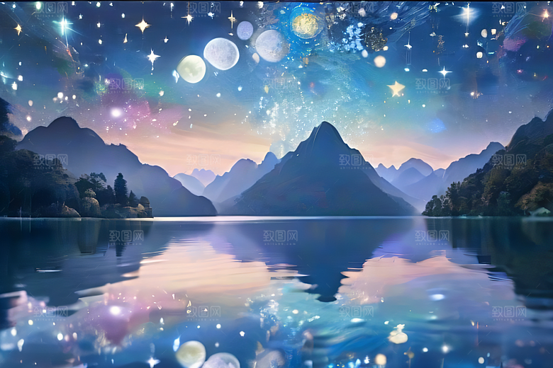 梦幻色彩绚丽世界中的奇幻冒险