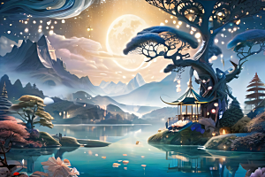 梦幻色彩绚丽世界中的奇幻冒险