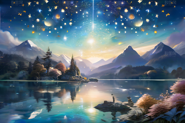 梦幻色彩绚丽世界中的奇幻冒险