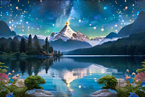 梦幻色彩绚丽世界中的奇幻冒险