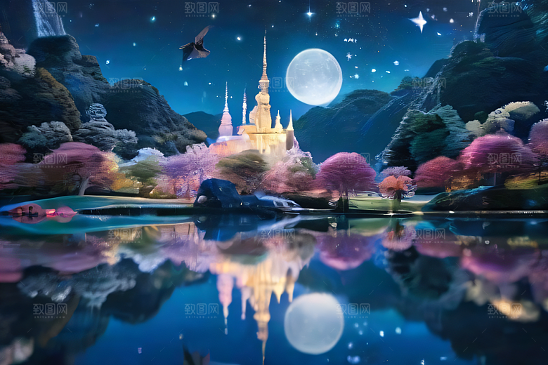 自然之美壮丽浪潮与精致花朵的和谐共舞