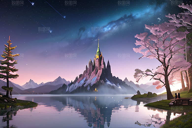 山脉壮丽高耸巍峨的大自然之美