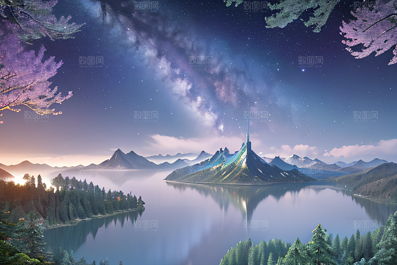 山脉壮丽高耸巍峨的大自然之美