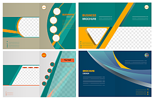 创意商务宣传画册封面矢量
