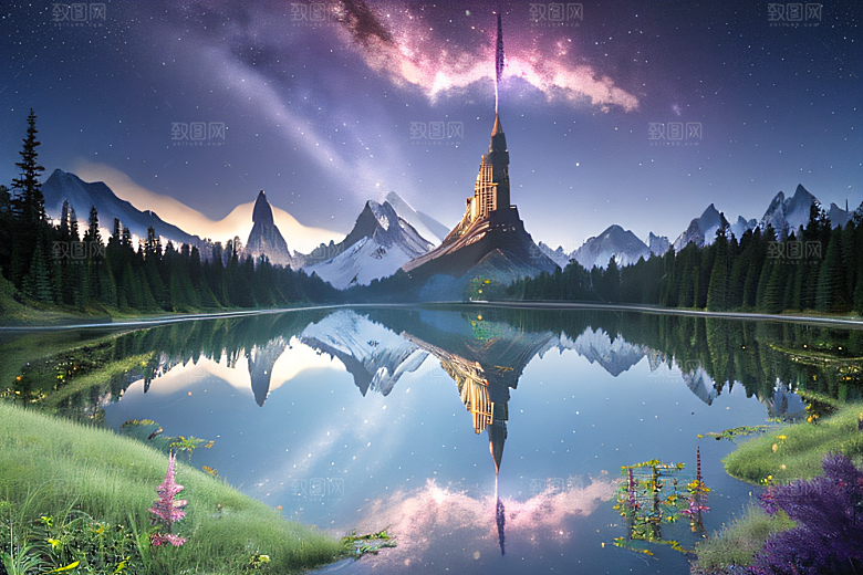 自然奇观动态与宁静的完美对比