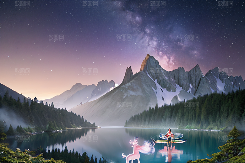 自然奇观动态与宁静的完美对比