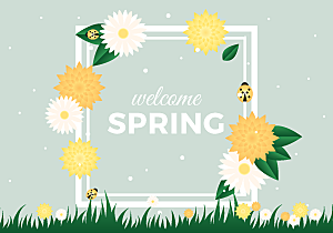 春季花卉装饰海报设计