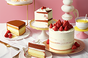 美食艺术中的草莓蛋糕创作灵感